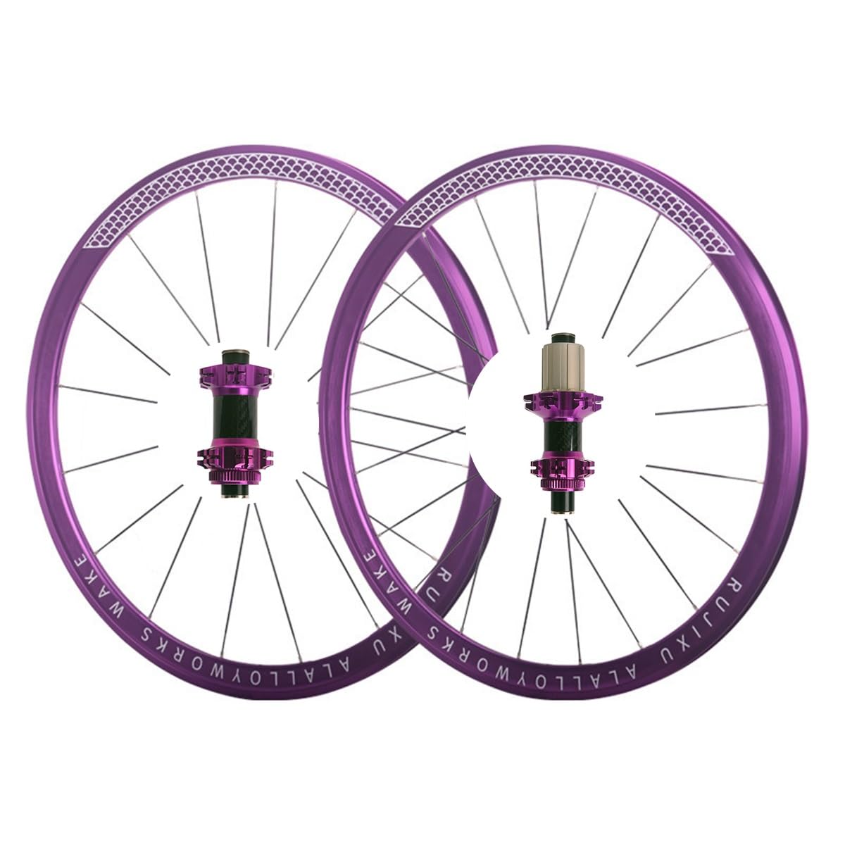 700C Set Di Ruote Con Freni A Disco Per Bici Da Strada Center Lock Perno Passante Anteriore 12 * 100mm Posteriore 12 * 142mm Cerchio In Lega Di Alluminio For Cassetta 7-12 Velocità
