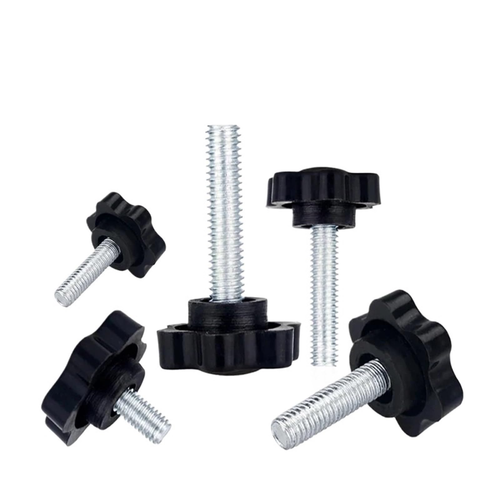 5/10PCS Gwint w kształcie gwiazdy Uchwyt zaciskowy Śruba bakelitowa Pokrętło ręczne Śruba dociskowa Sprzęt przemysłowy Plastik Stal M5 M6 M8(10PCS,M6x10 D25)