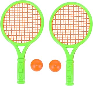 CORHAD 1 Par De Raquete De Raquete De Badminton Para Bebês Raquete De Tênis Para Bebês Raquete De Tênis Para Pais E Filhos Raquete Para Crianças Adereços De Jogo De Tênis Bola De
