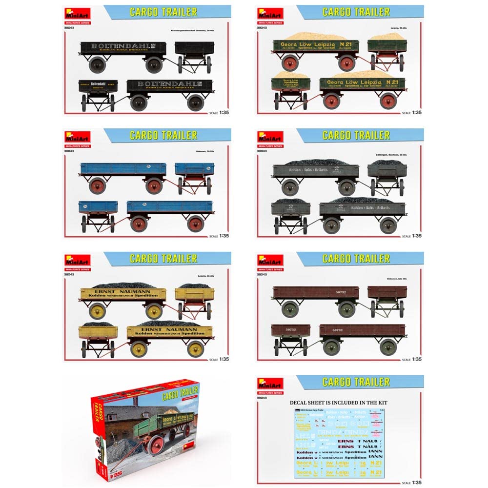 Mini Art 38043 1:35 German Transport Trailer - Faithful Replica, Model Building, Plastic Kit, Truck Kit, Car Kit, Kit for Adults - Image 3