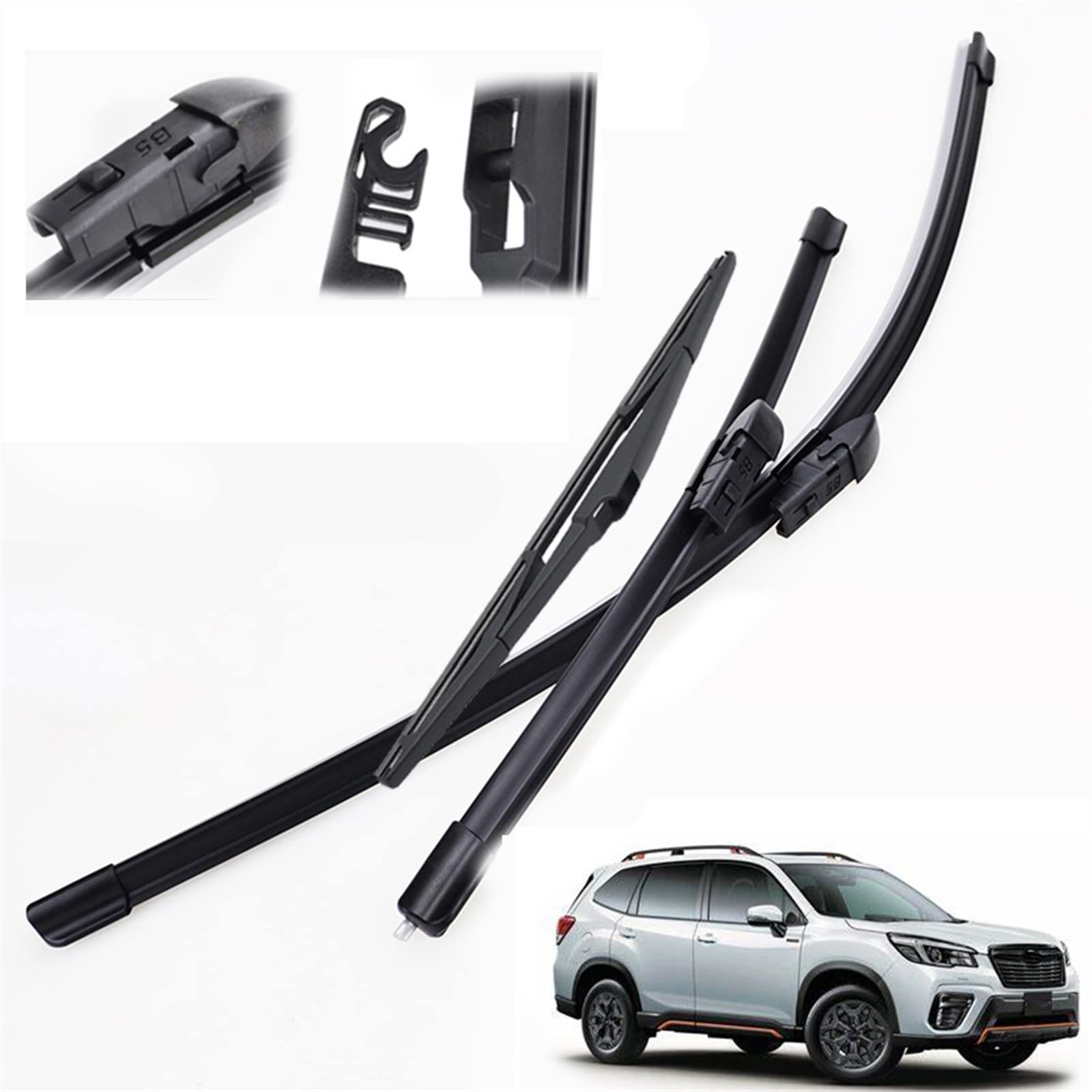 Juego De Escobillas Limpiaparabrisas Delanteras Y Traseras LHD De 26 "16" 14 ", Cepillo Para Ventana De Parabrisas Para Subaru Para Forester SK 2019-2022 Parabrisas