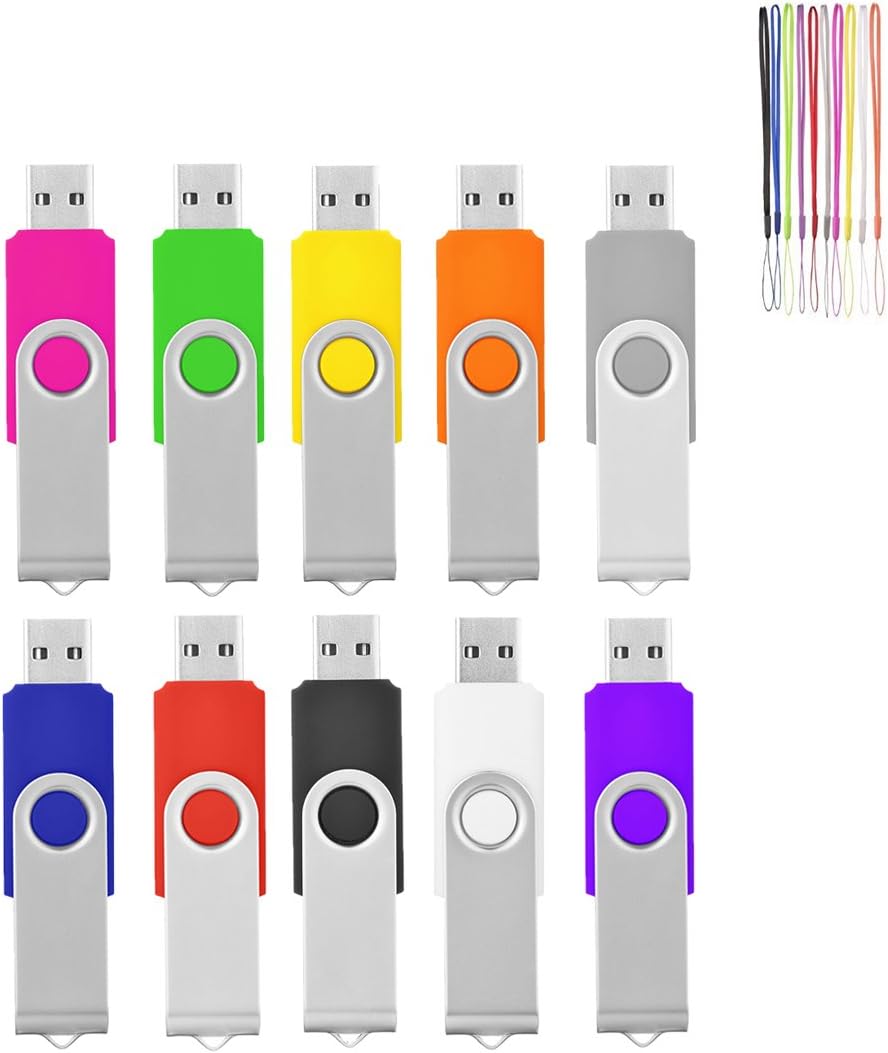 HKUU USB 20 Pack Flash Drive Memory Stick Thumb Drives Jump