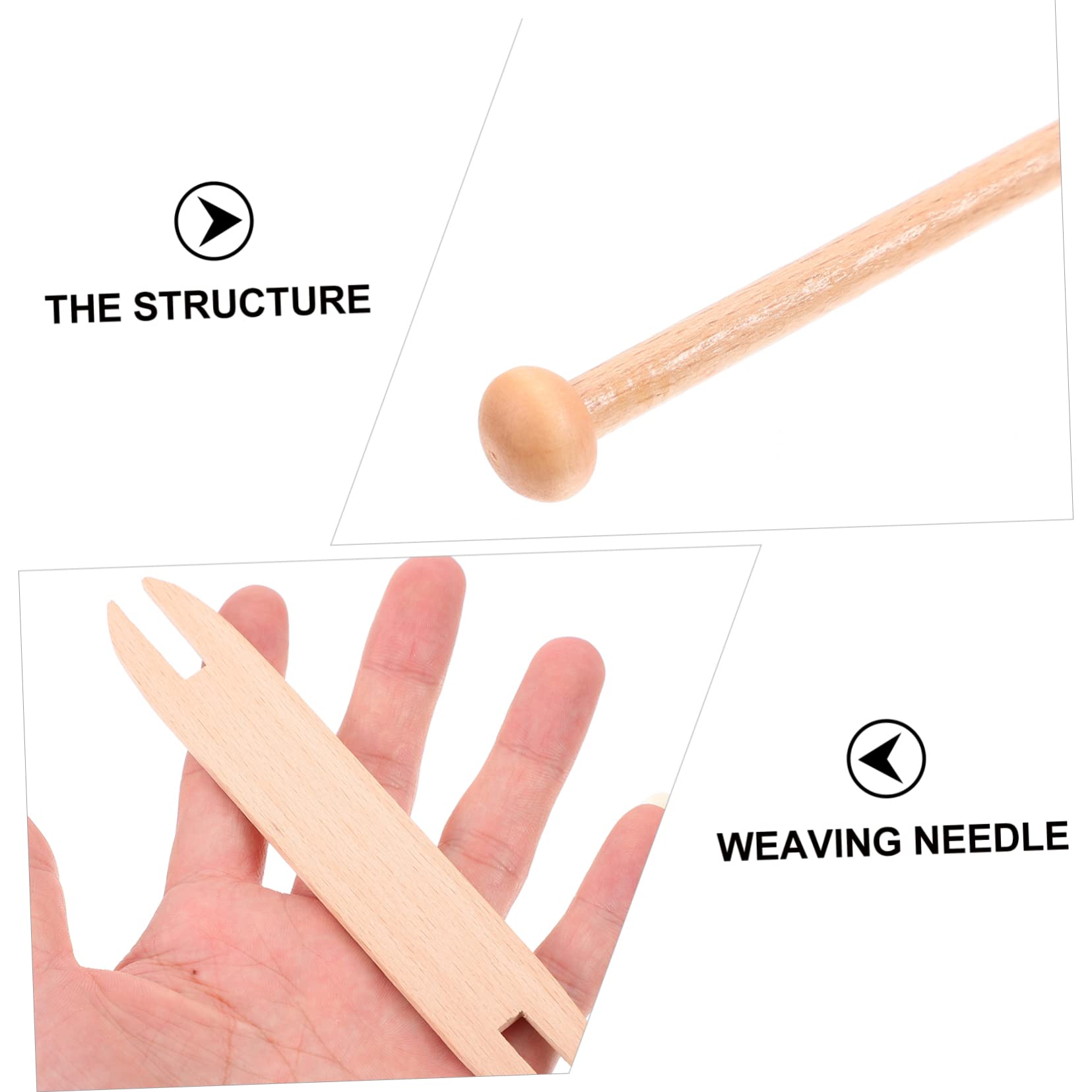 3 Sätze Gewebtes Shuttle-Set Gestrickte Werkzeuge Selber Machen DIY-Werkzeuge Werkzeug Zur Herstellung Von Wandteppichen Webnadeln Mit Schiffchen Gobelin-Nadel Webschiffchen Holz
