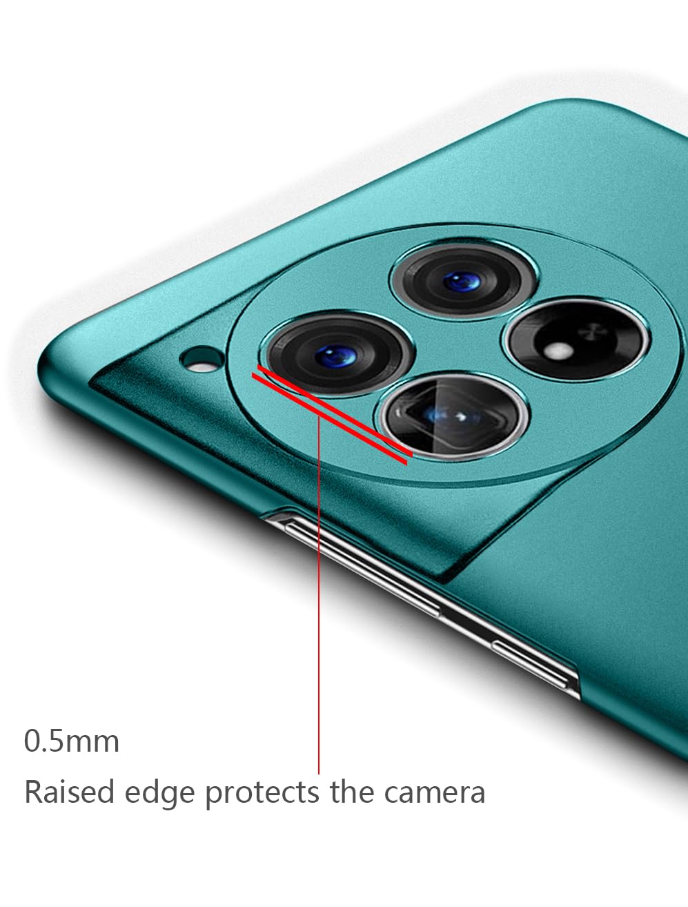 Bastmei Ultra-dünne Handyhülle Für OnePlus 12R 5G – Matte PC-Rückseite, Rutschfest, Kameraschutz, Kompatibel Mit 2024 Modell (Grün)