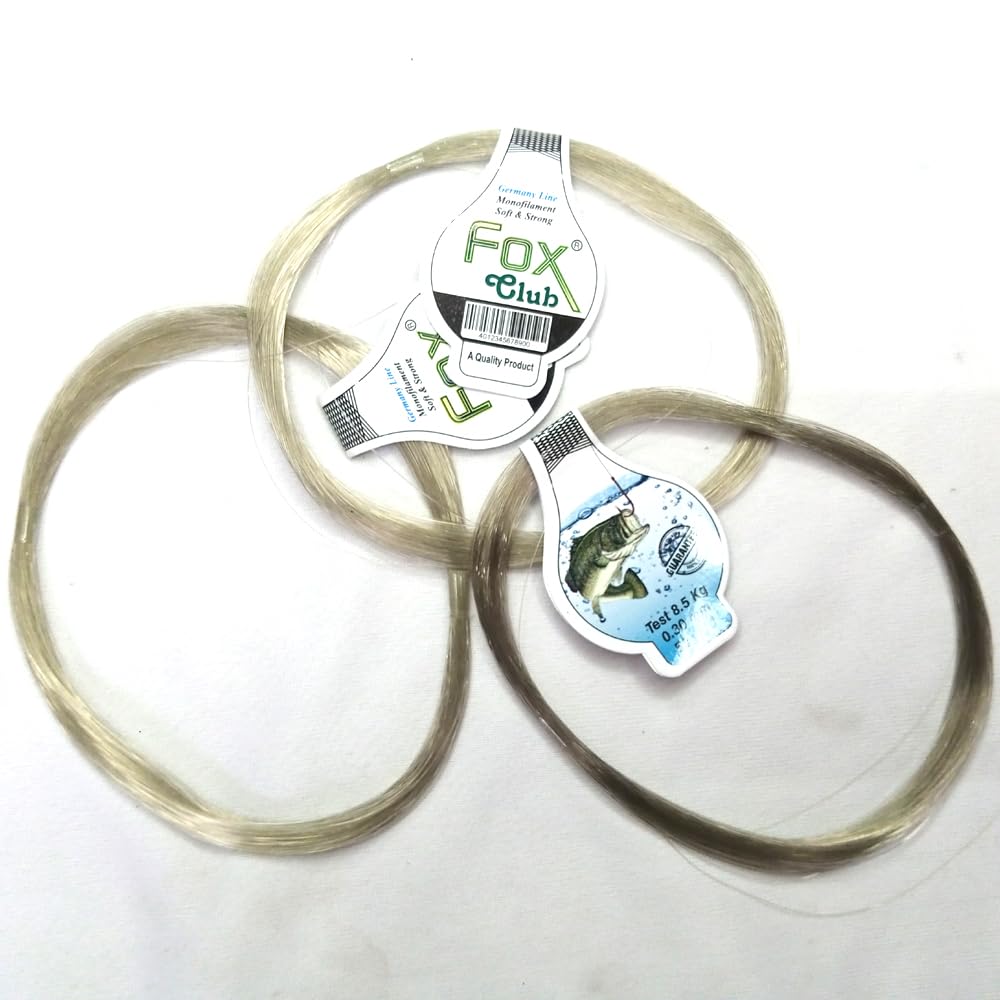 Fox Club Monofilament Fishing Line (0.30mm Diameter, 8.5kg Strength, Brown Color, 50 Meters per Bunch) - Pack of 3 | Strong & Soft High-Performance Fishing Thread Nylon Wire-image-29