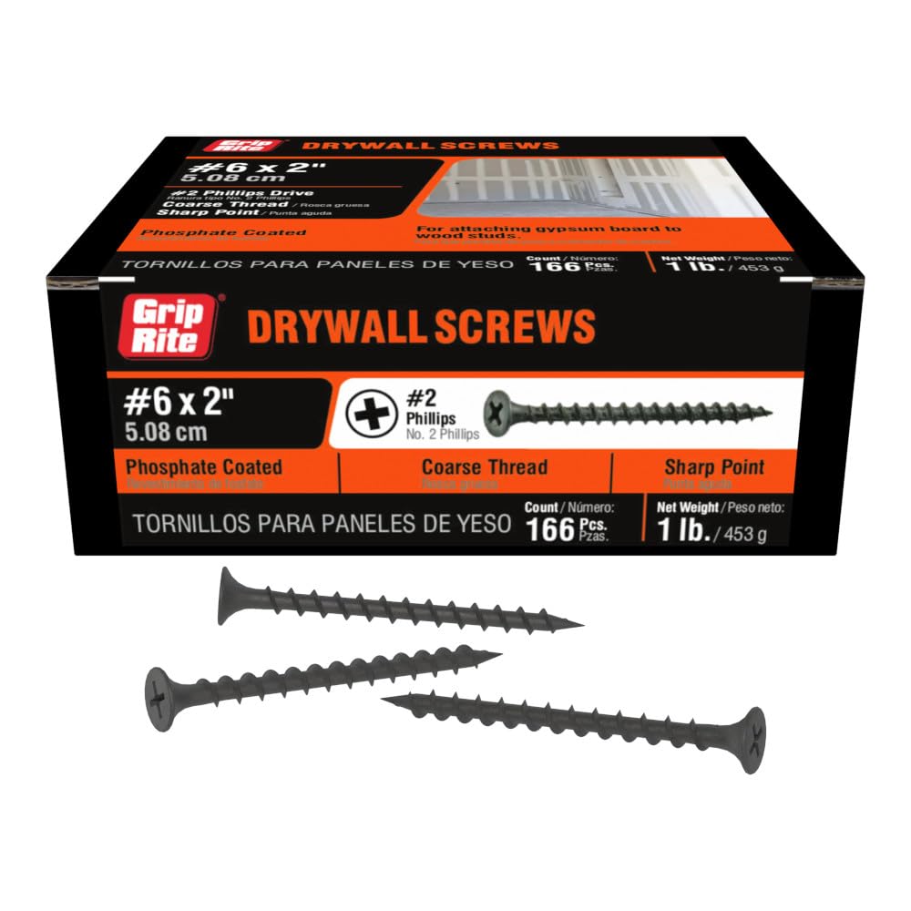 Drywall Screws - #8 x 2-1/2" - Grip-Rite -12