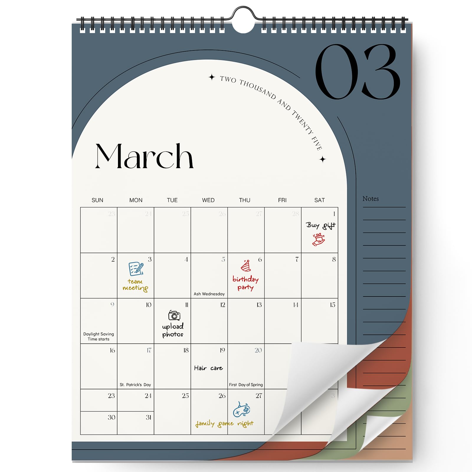 2025 Calendar, Wall Calendar from May 2025 to December 2026, 20 Monthly Aesthetic 2025-2026 Wall Hanging Calendar Planner for Organizing Home Office, 14.4" x 11.2"