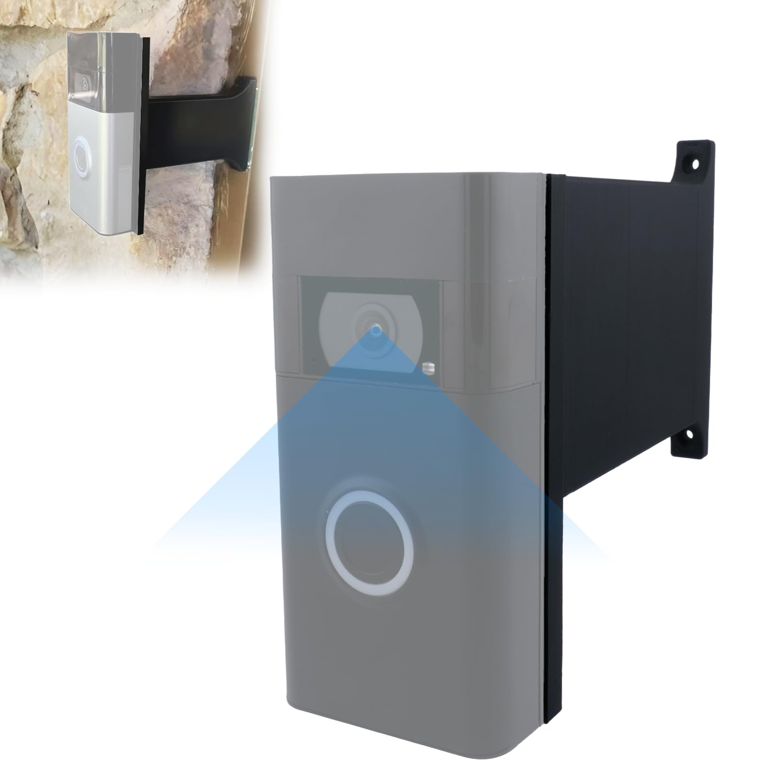 Doorbell Extender Mount Compatible with Ring for Brick Wall(3-5/8")