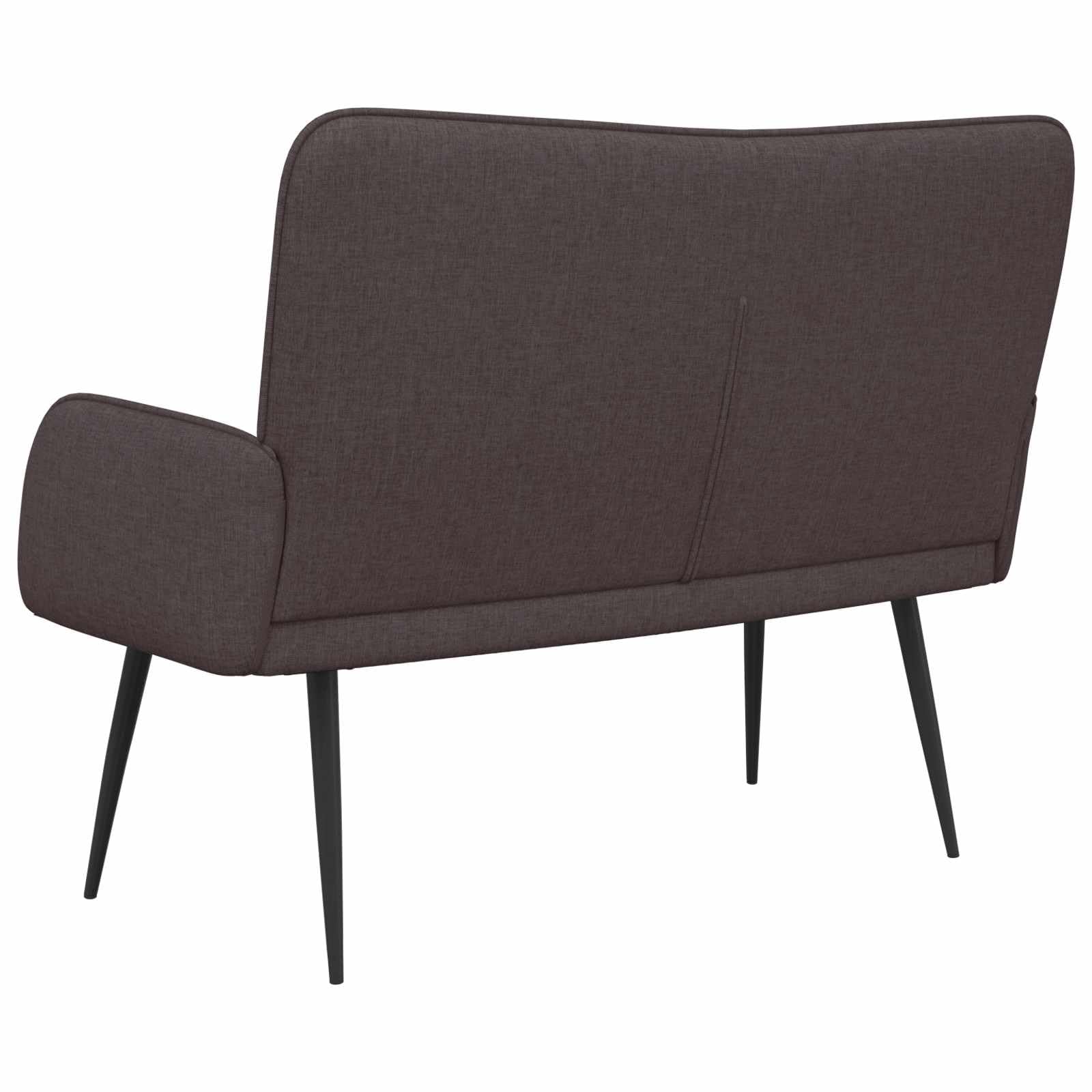 Zweisitzer Couch Dunkelbraun 115 x 61 x 87 cm Stoff mit Schlaffunktion und ausziehbarem Gästebett für Wohnzimmer, Büro, Lounge, skandinavisches, modernes Design