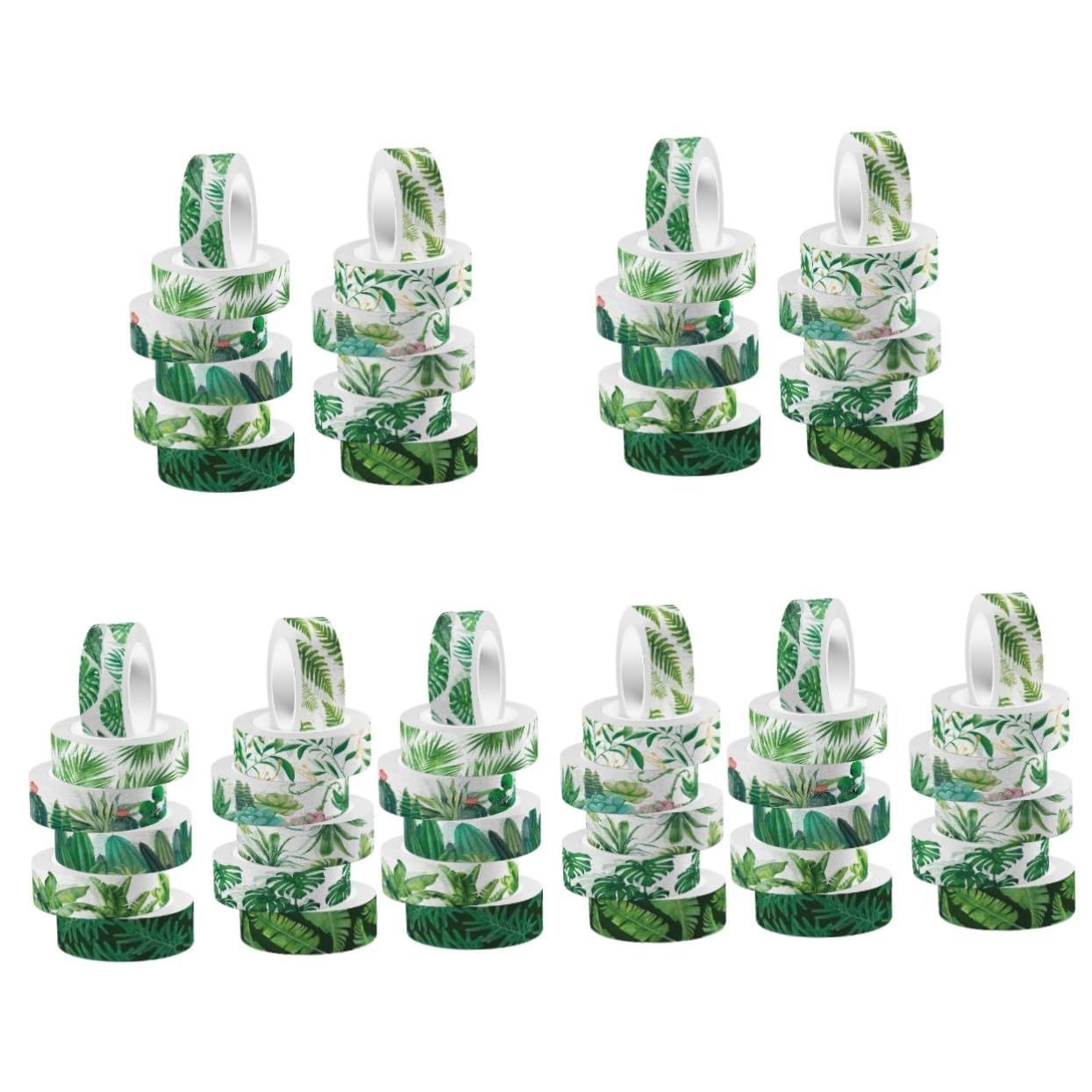 Operitacx 60rouleaux Ruban Décoratif Washi Tape Vert Adhésif Pour Journal Scrapbooking Et Décorations Artisanales