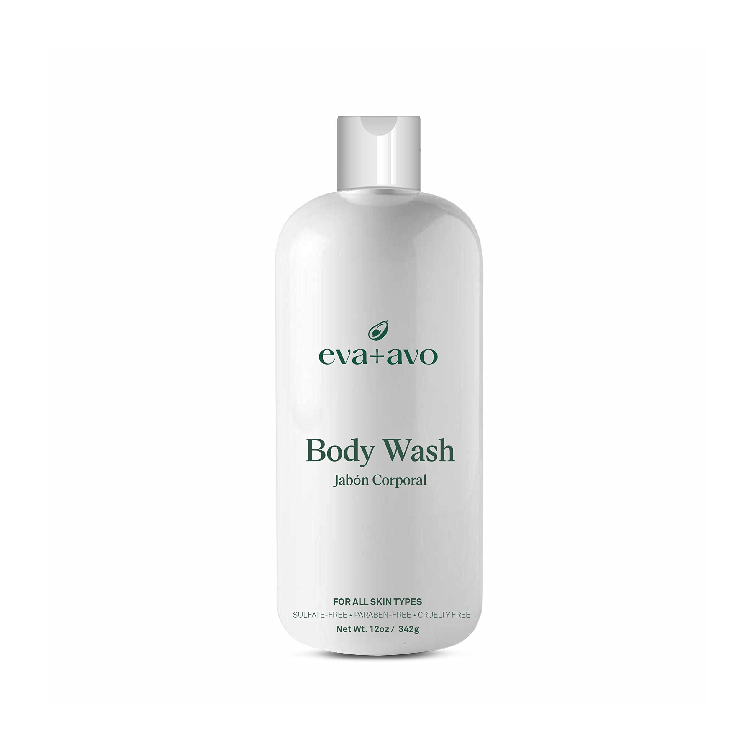 Eva Avo Hydrating Body Wash with Avocado Rosemary Luxurious Moisturizing Shower Cleanser for Dry Sensitive All Skin Types