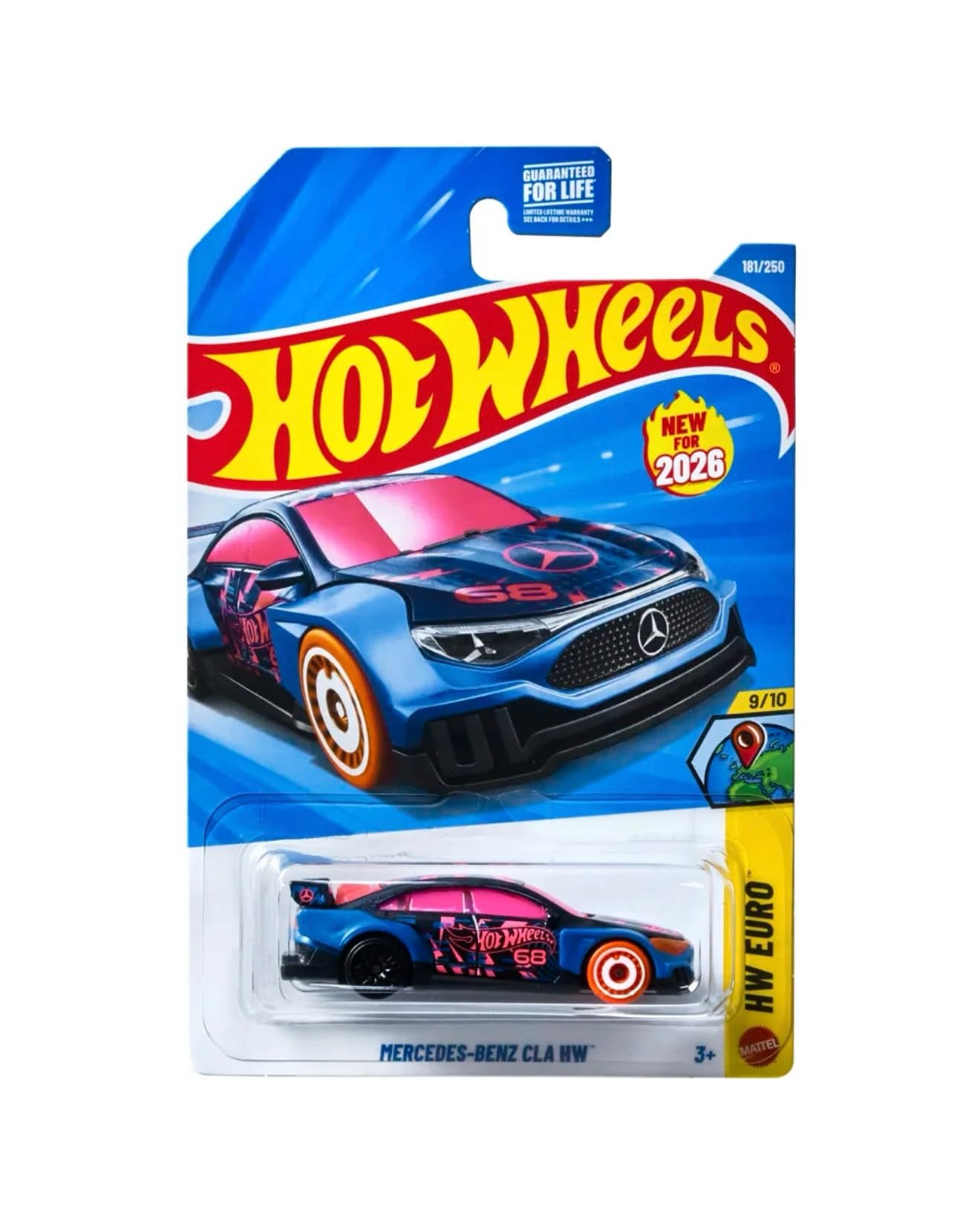 Hot Wheels Mercedes Benz Cla HW HW Euro Ages 3 and Up 181/250 (Blue)-image-29