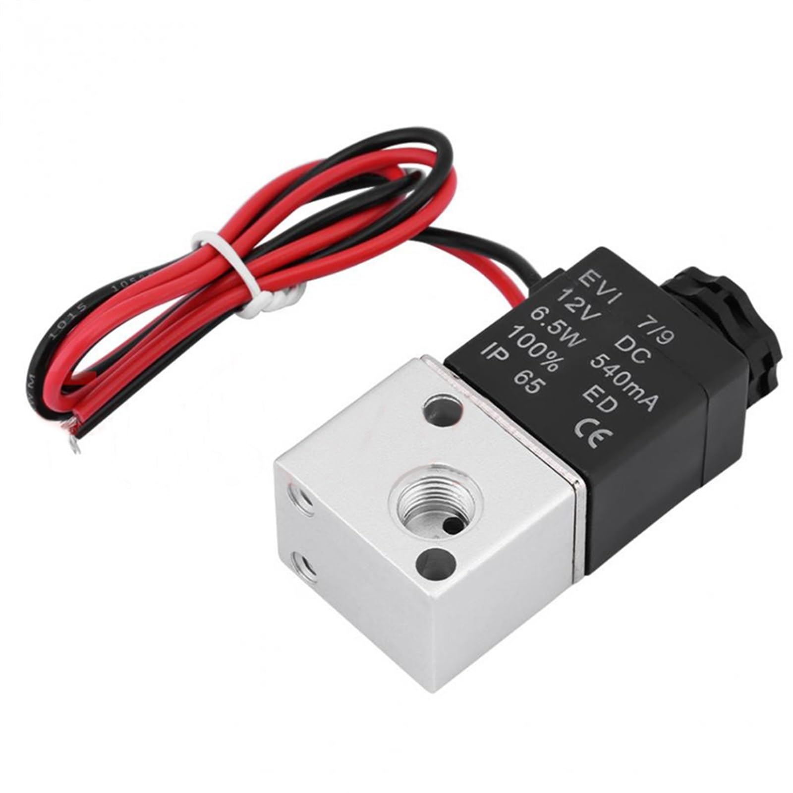 1 sztuka 3V1-06 NC zawór elektromagnetyczny DC 12 V/24 V 3-drożny 2 pozycje 1/8 cala BSP normalnie zamknięty pneumatyczny zawór kulowy (12 V)