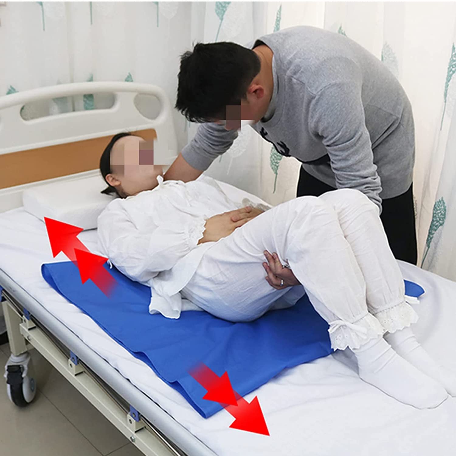 Winter Sábanas deslizantes Planas Reutilizables para Mover a Pacientes Ancianos discapacitados, transferencias de Cama para el Cuidado del hogar, ayudas para la Movilidad