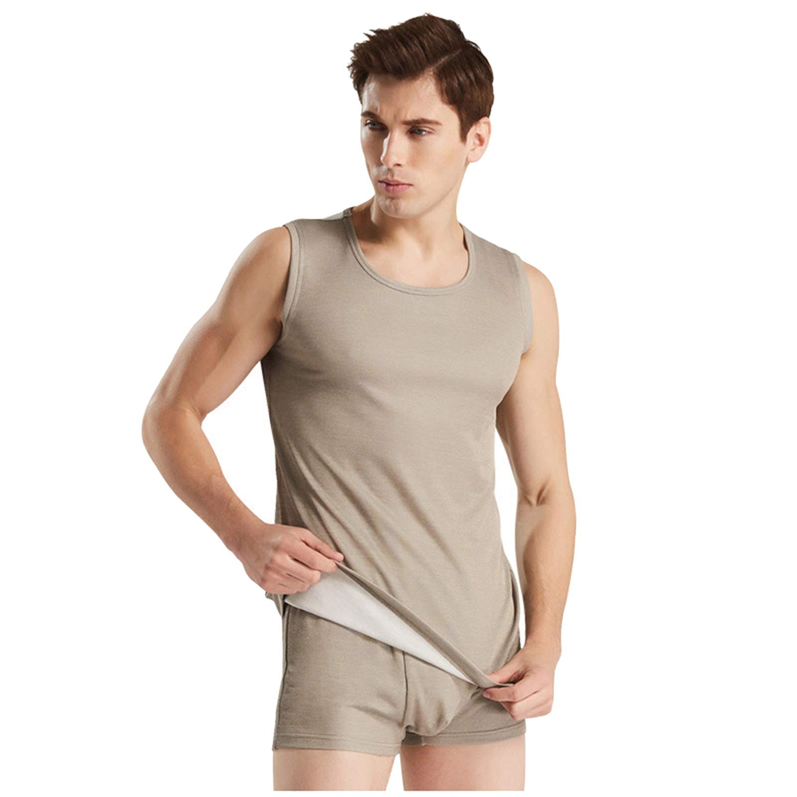 MOZHANG Electromagnetic Radiation Protective Men Close-Fitting Underwear 360° Shielding Clothes 100% Silver Fiber Underwear Set EMF Shielding Safety,Silver,XL (Color : Silver, Size : XX-Large)