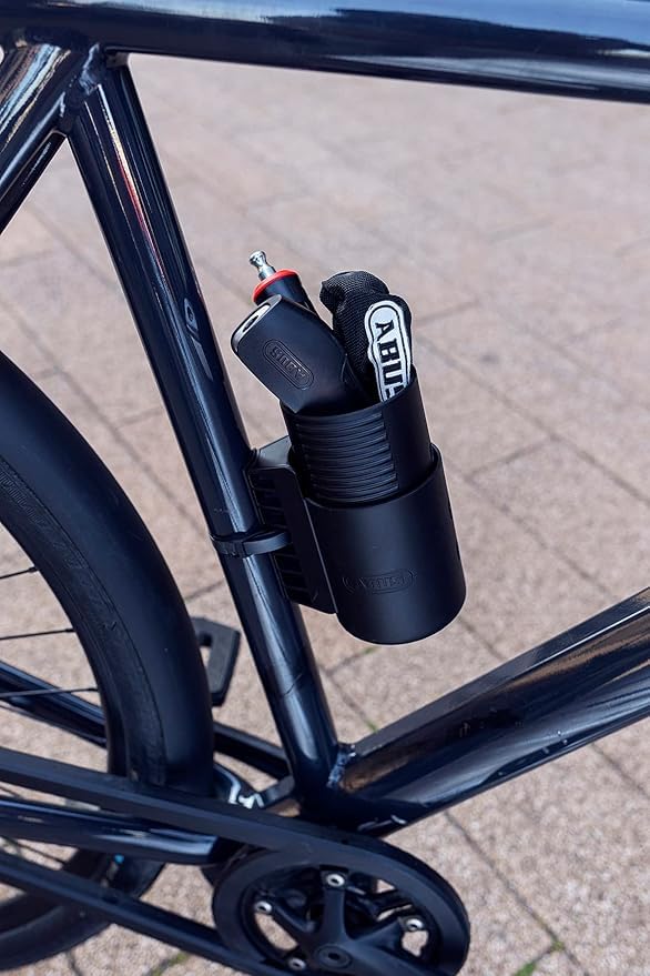 ABUS Kettenschloss Catena 6806K QST – Fahrradschloss mit Halterung – ABUS-Sicherheitslevel 6 – 6 mm stark – 85 cm lang – Schwarz