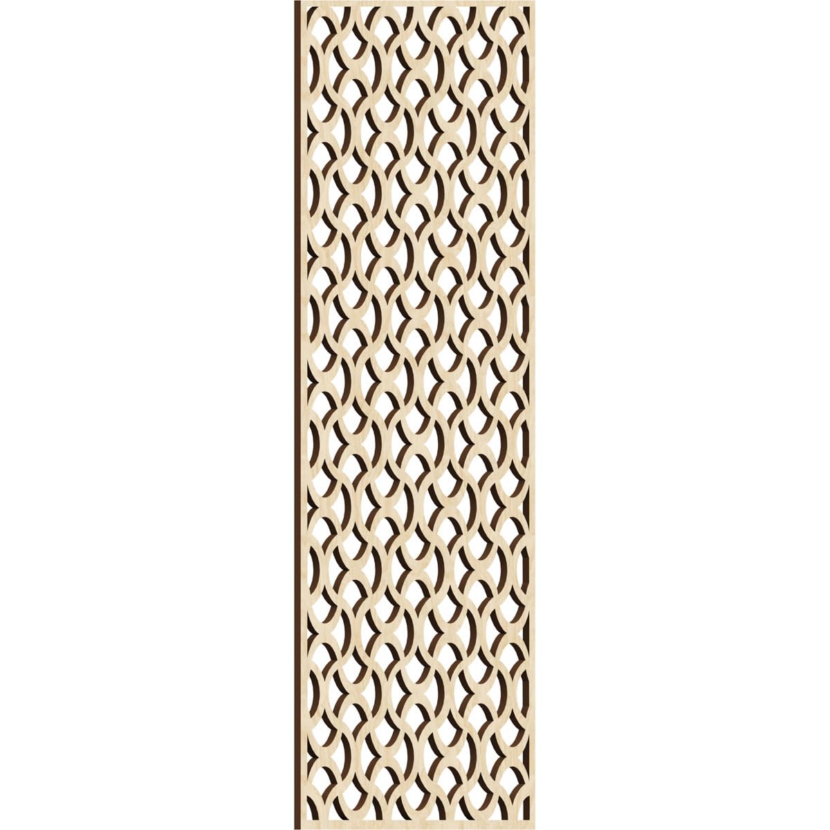 Resort Decorative Pierced Fretwork Wood Wall Panels, 17 3/8"W x 44 3/8"H x 3/8"T, Birch