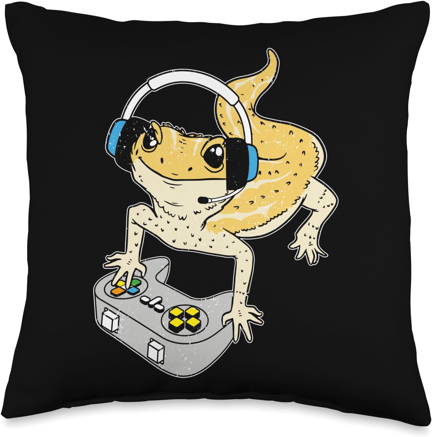 Bearded Dragon Video Game Gamer Gift Throw Pillow