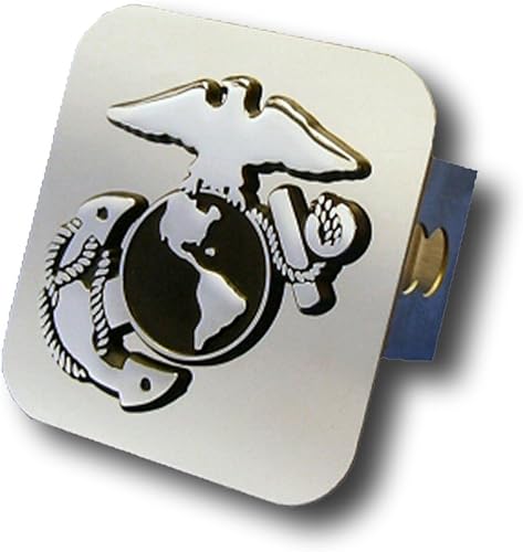 Patriotic Enchufe de enganche de remolque cromado Insignia del Cuerpo de Marines de los EE. UU