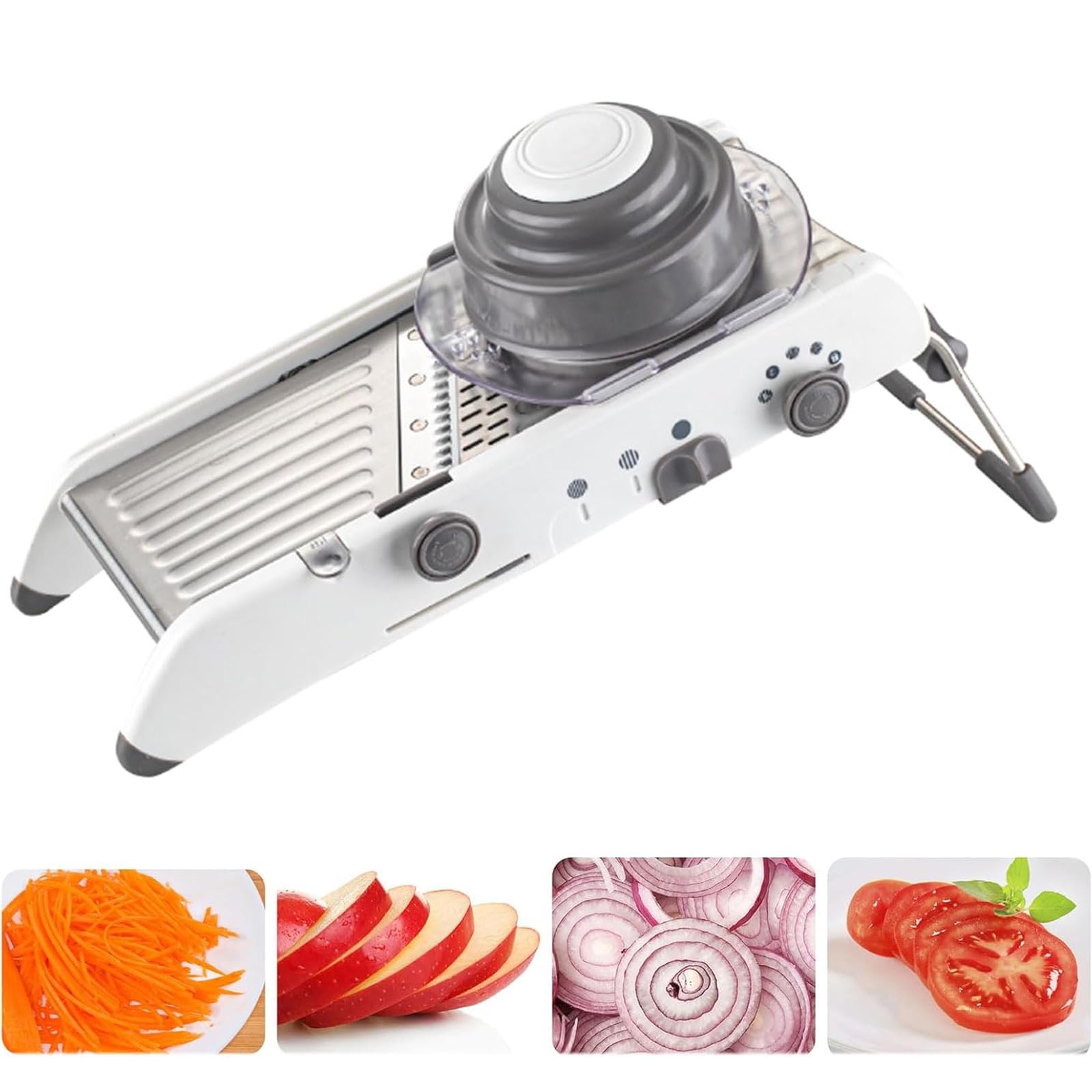 Coupe-légumes manuel réglable avec protège-main, trancheuse en acier inoxydable pour tomates et pommes de terre, idéal pour la cuisine et le restaurant