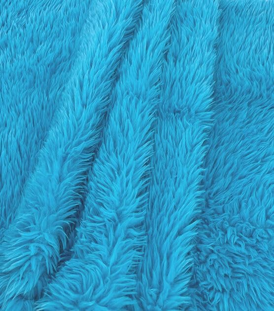 Image of Prokart Soft Faux Fur Fabric Cloth - 60 Inch Wide Pana | Fur Fabric Decorative Cloth for Crafting Soft Toys, Fancy Dress, Baby Photoshoot, Wedding Mandap & Party Decor (Blue, 2 Mtr)