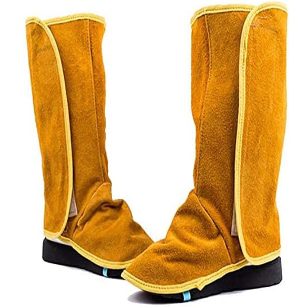 Littimoon Leather Welding Spats, Fire- Welding Boot Covers, Heat and Abrasion Welder Protective Foot Covers
