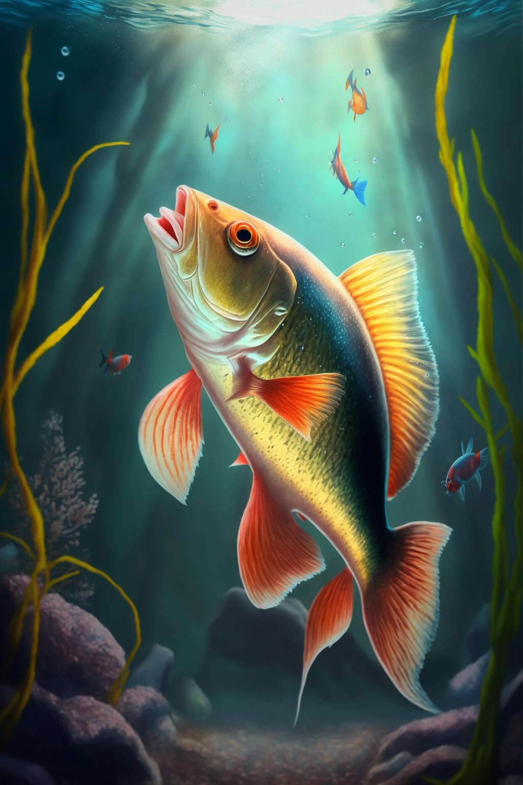 Diamond Painting Fish Animal Kit Adult Full Diamond Art Fish Animal Number Kit Gemstone Art Wall Home Decor 18x25 Inches