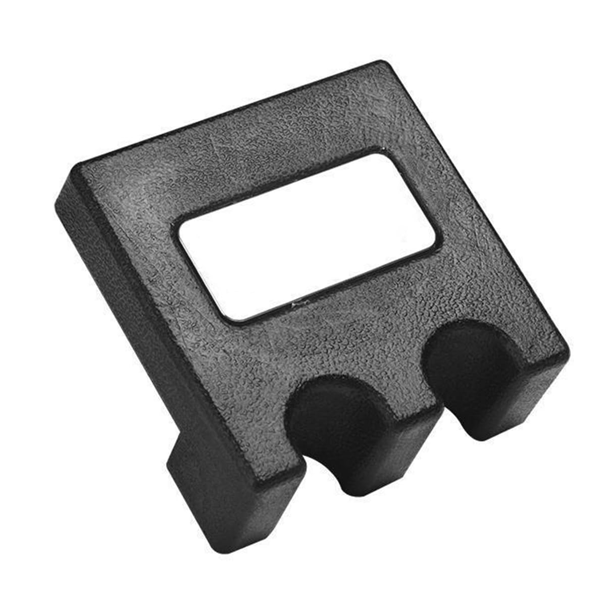 Sarini Portable Pool Cue Holder with 2 Holes Heavy Duty Non-Slip Billiard Cue Rest Mini Plastic for Table, Bar, Chair Black