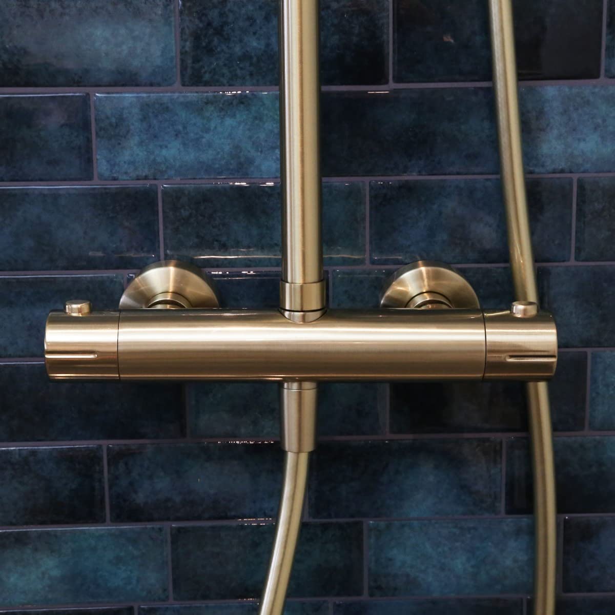 Essebagno Luisa colonne de douche thermostatique or brossé