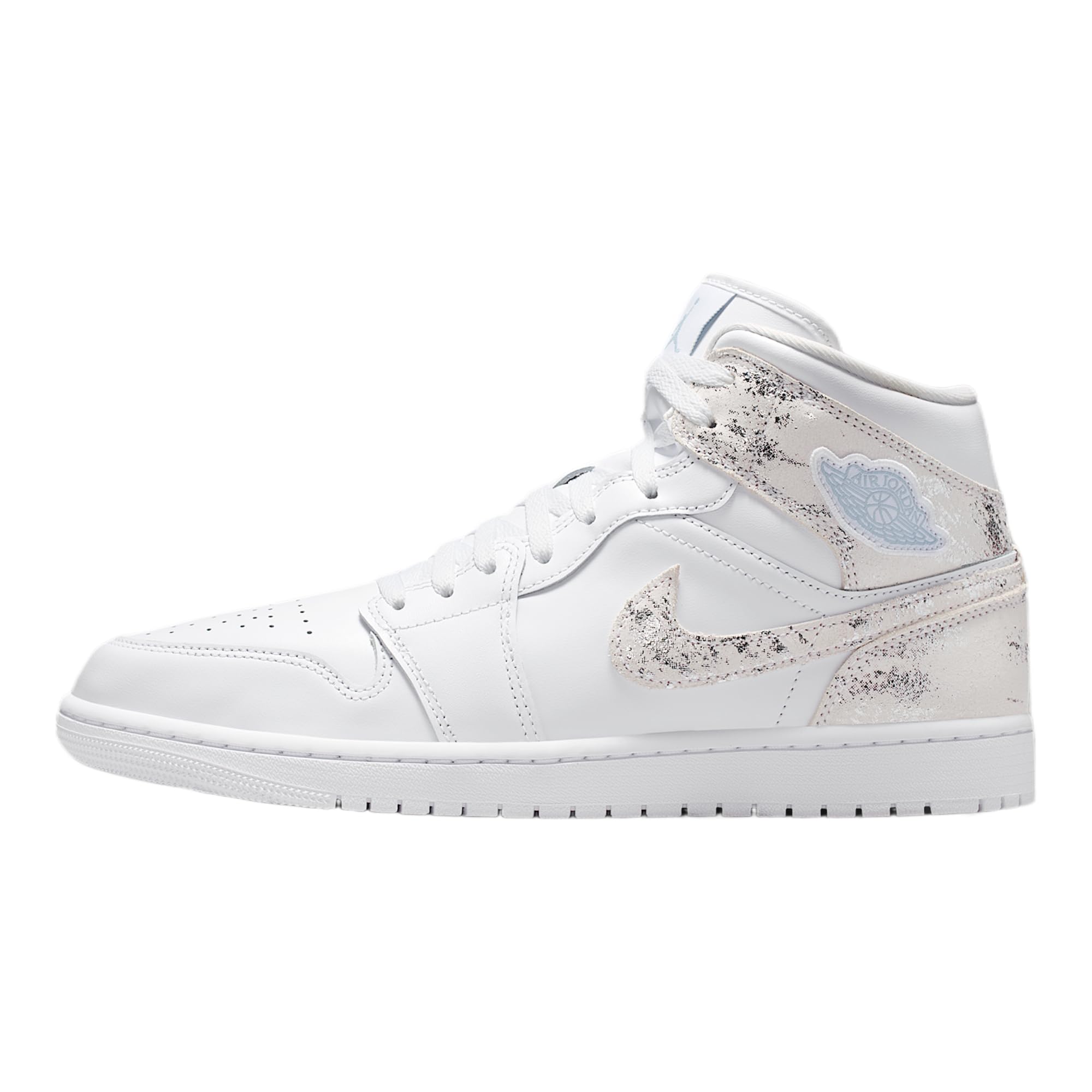 Air Jordan 1 Mid SE Men's Shoes (White/White/White/Field Silver)