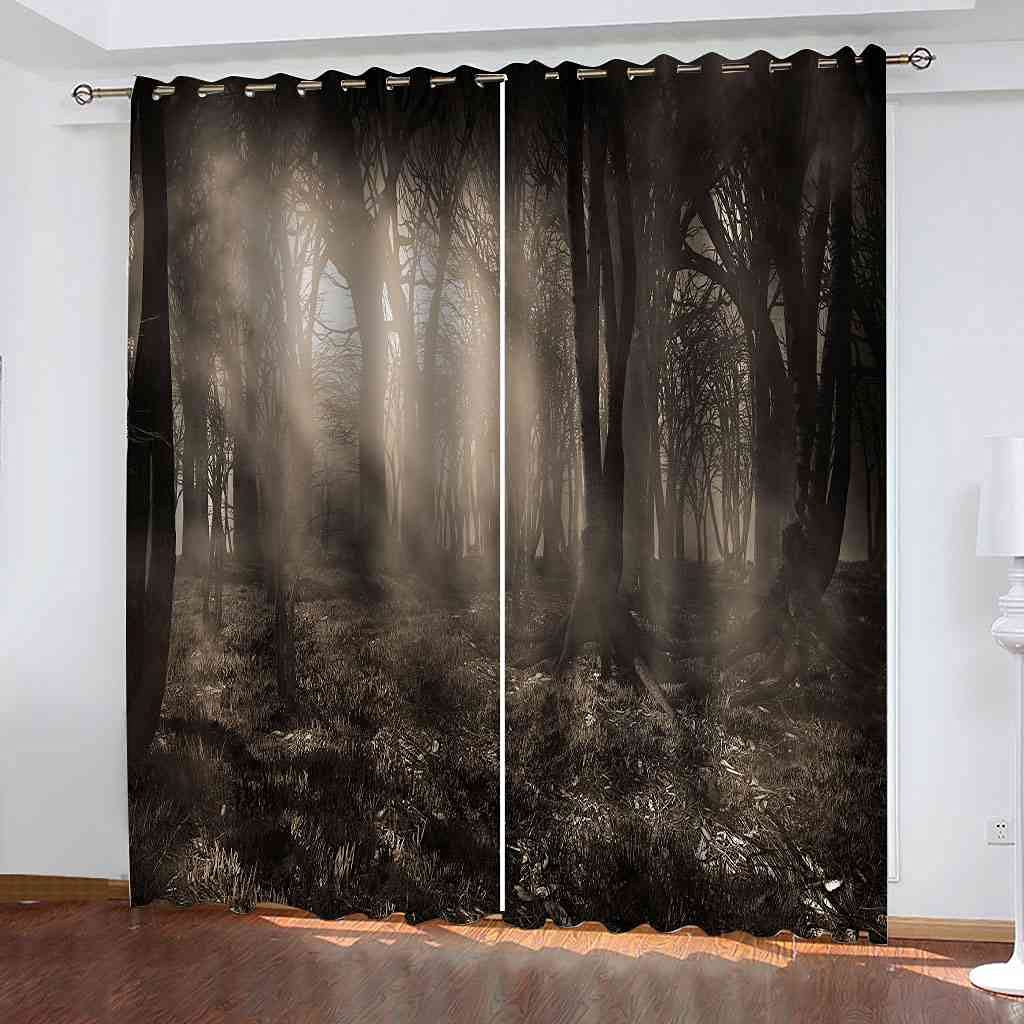 Tissu lourd rideaux occultants 3D GXLOGAA 200x214 cm avec isolation phonique haut de gamme