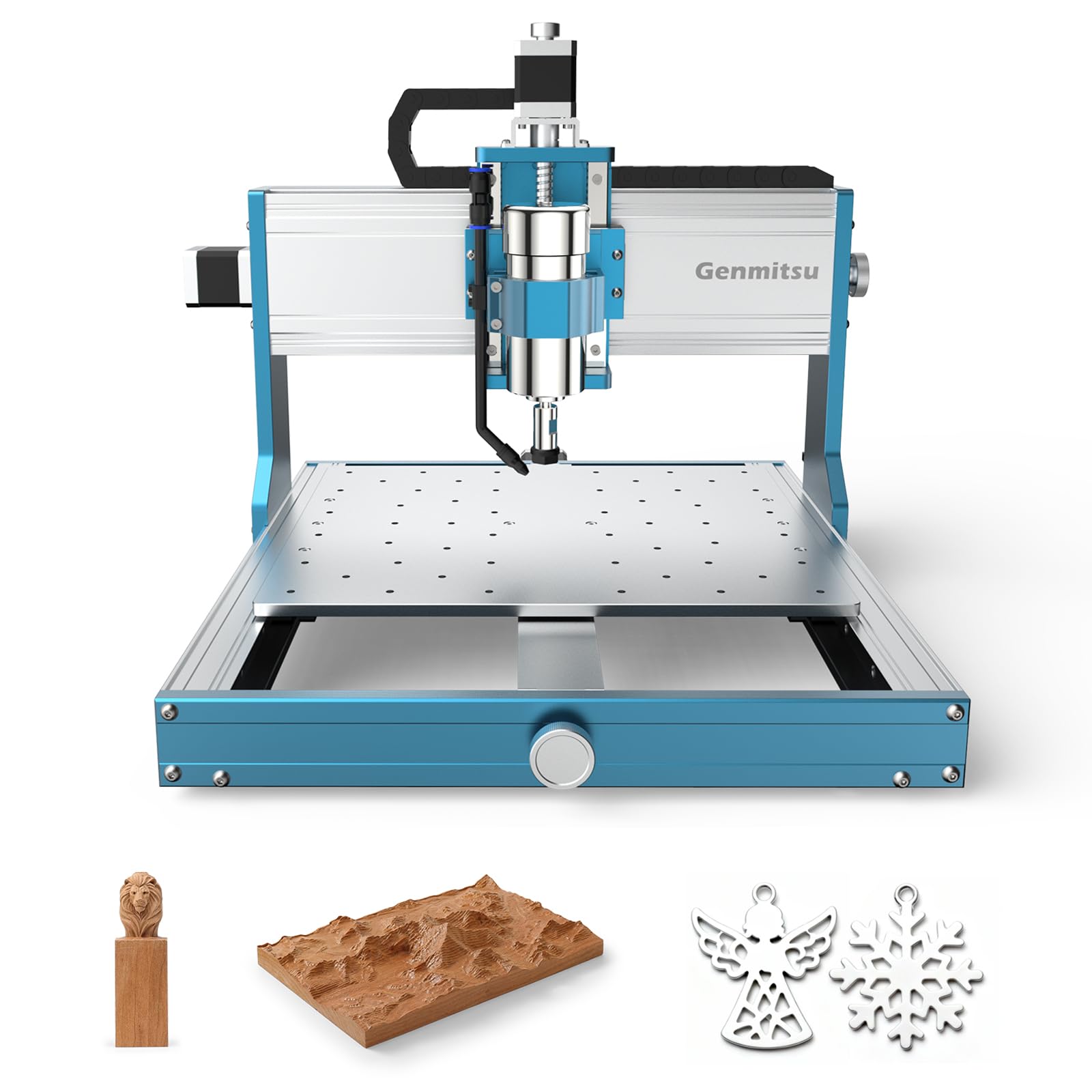 Genmitsu 3030-PROVer MAX CNC Router Machine with Linear Guide & Ball Screw Motion, Achieve ±0.05mm Accuracy for High Precision Metal Aluminum Copper Acrylic Engraving, Supports 4th Axis Rotary Kit