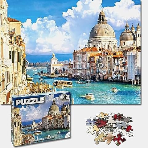 1000 Pieces Jigsaw Puzzles for Adults Landscape Panorama Italy Sense Photo Classic Impossible Puzzle Toys (Basilica, Venice Italy) Cover