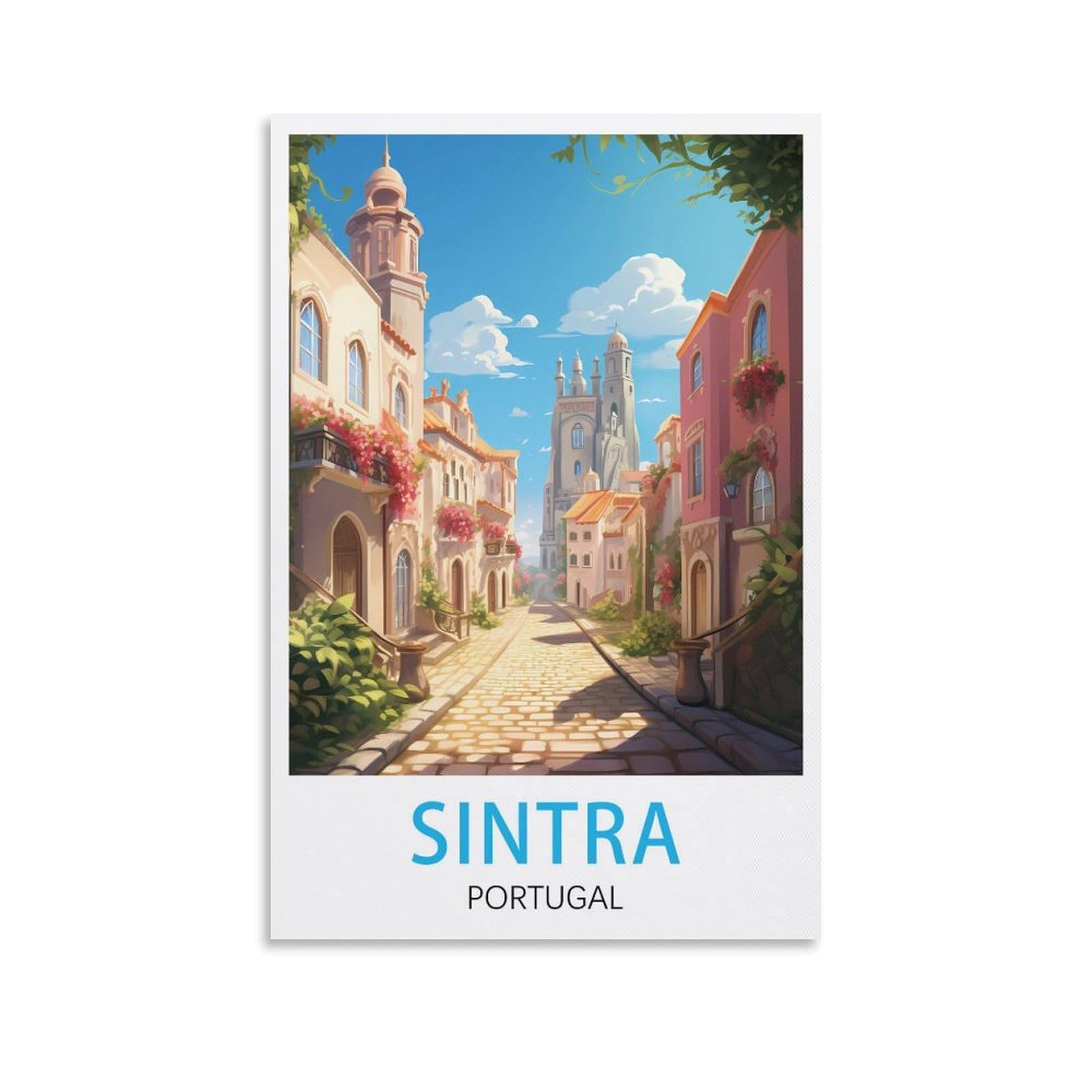 EZMLFA 5D Diamond Art Kits for Beginner,Sintra Portugal,Beginners,DIY Full Round Drill Diamond Dot Gem Art Kits for Adults,Crafts for Decor 30x40cm