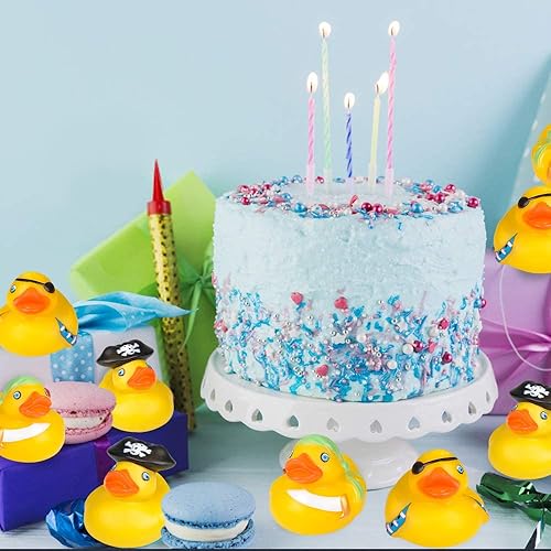 Miniatura 7 de ArtCreativity Patos de goma pirata de 2 pulgadas, paquete de 12, lindos juguetes de piscina para bañera de pato, ideal para fiestas y celebraciones