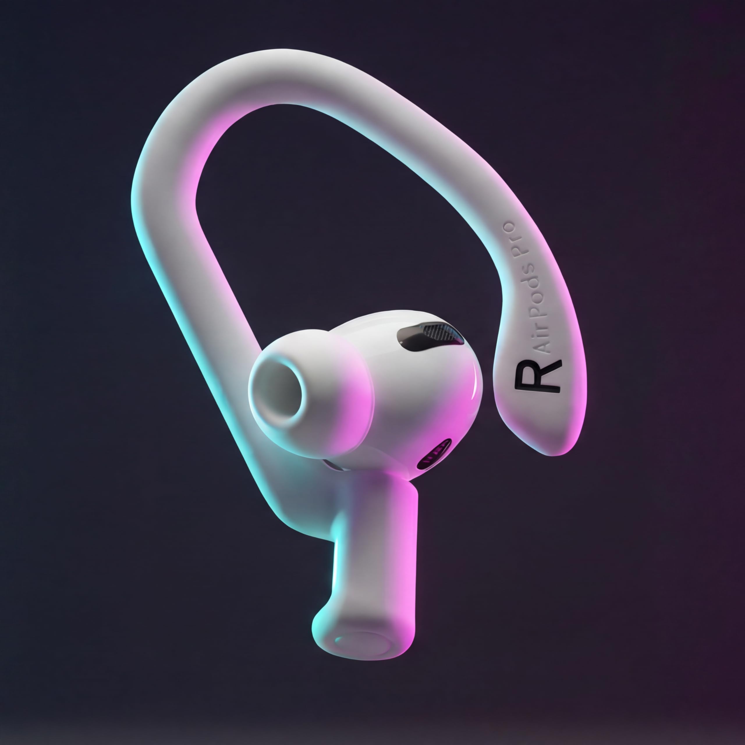 WC HookZ Pro 3 – Ganci auricolari regolabili compatibili con AirPods Pro 3 di Wicked Cushions | Nucleo malleabile per una vestibilità personalizzata, sicura e confortevole | White