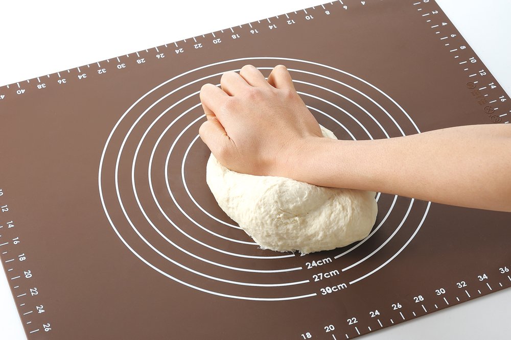 Yoshikawa Home Bakery Club Silicone Mat SJ1455 Brown, 19.7 x 15.7 x 0.04 inches (50 x 40 x 0.1 cm)