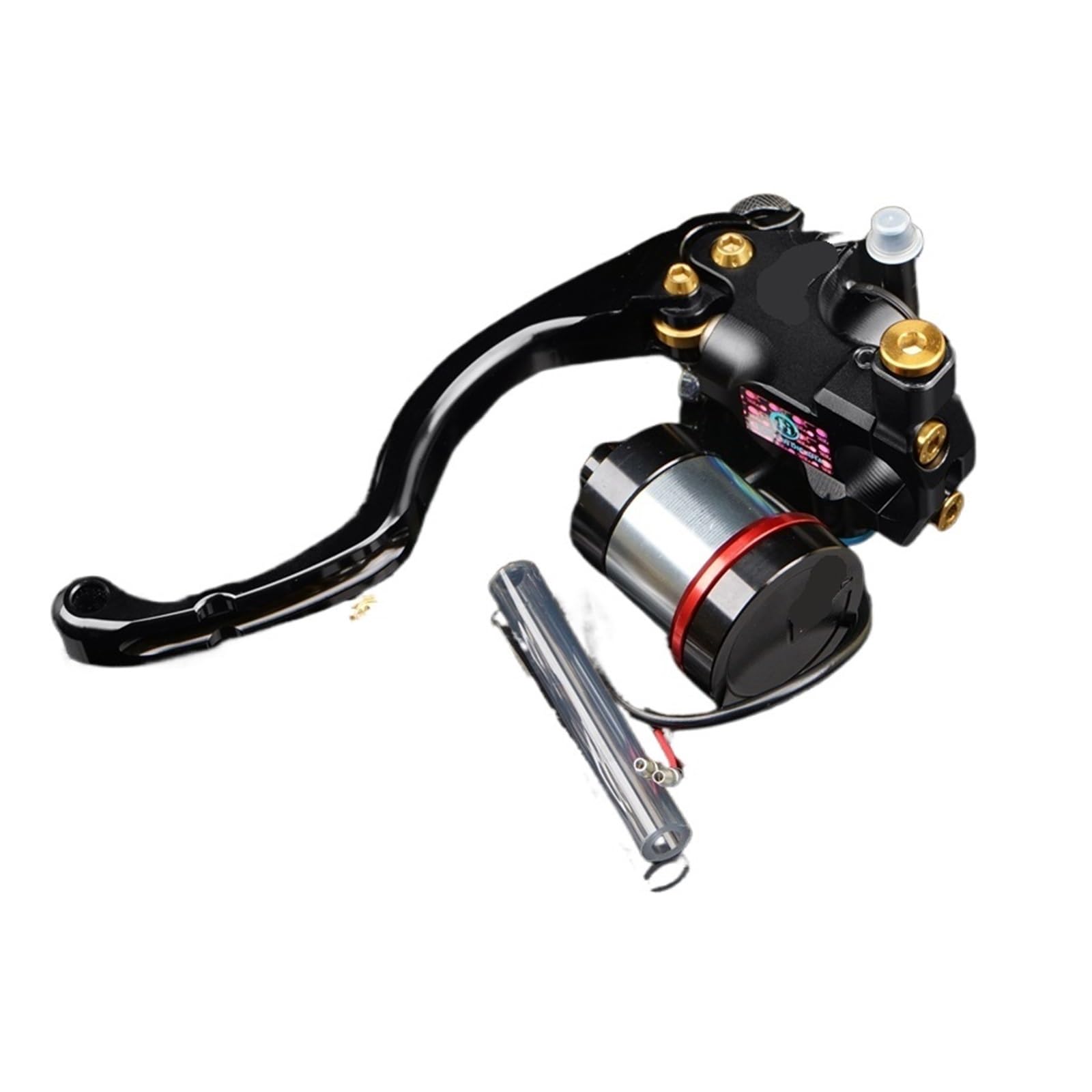PUAHBCI Rear Brake Pump Rear Brake Pump Fit for Aprilla 17.5 RCS Radial Mounting Brake Clutch Pump Hydraulic Motorcycle Big Piston(Black Left)