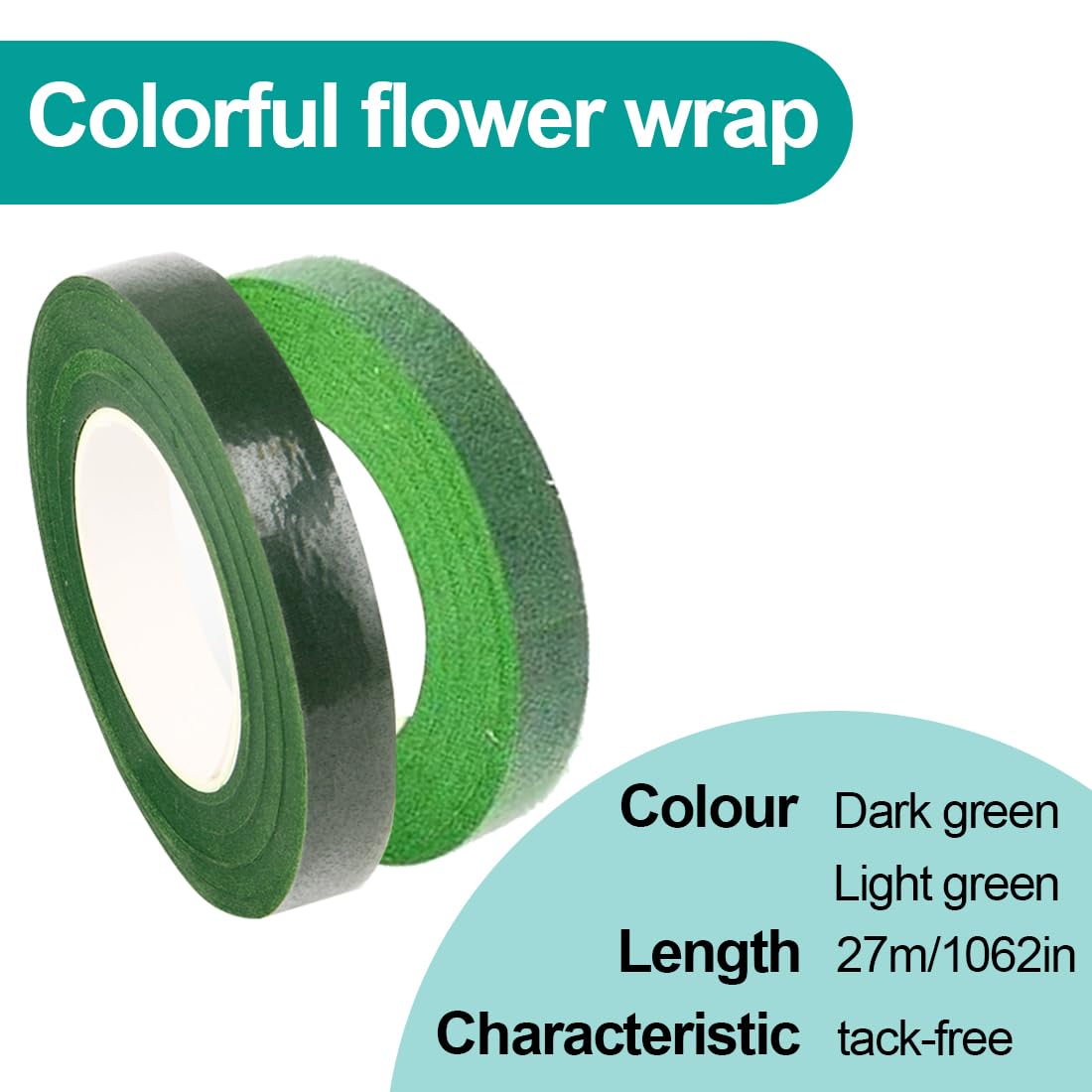 9 PCS Ruban De Fleuriste Vert Ruban De Fleuriste En Papier Wrap Bouquet