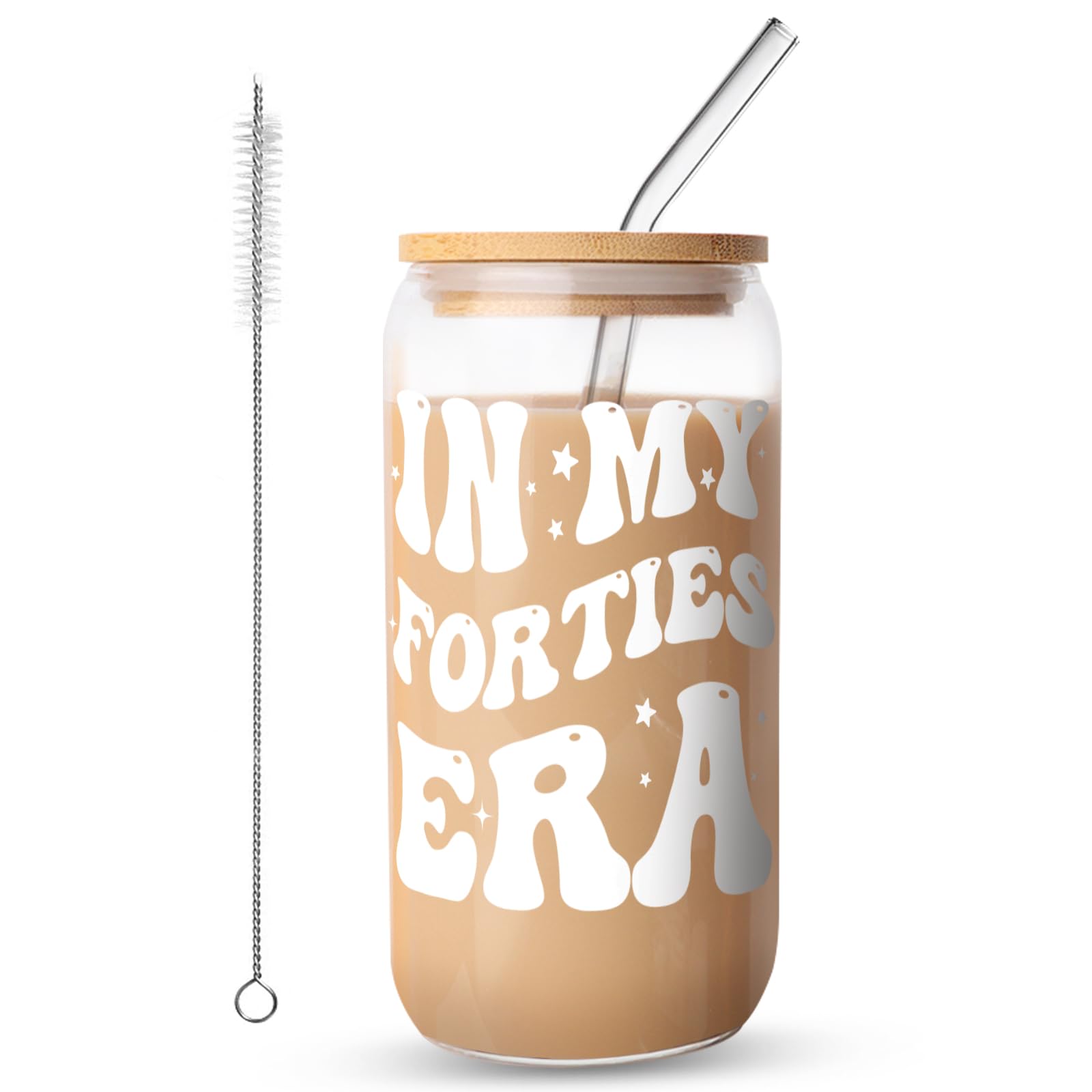 Tumbler En Verre Avec Couvercle Et Paille (16 Oz) - Douceur D'automne – C.C Créations Bonheur