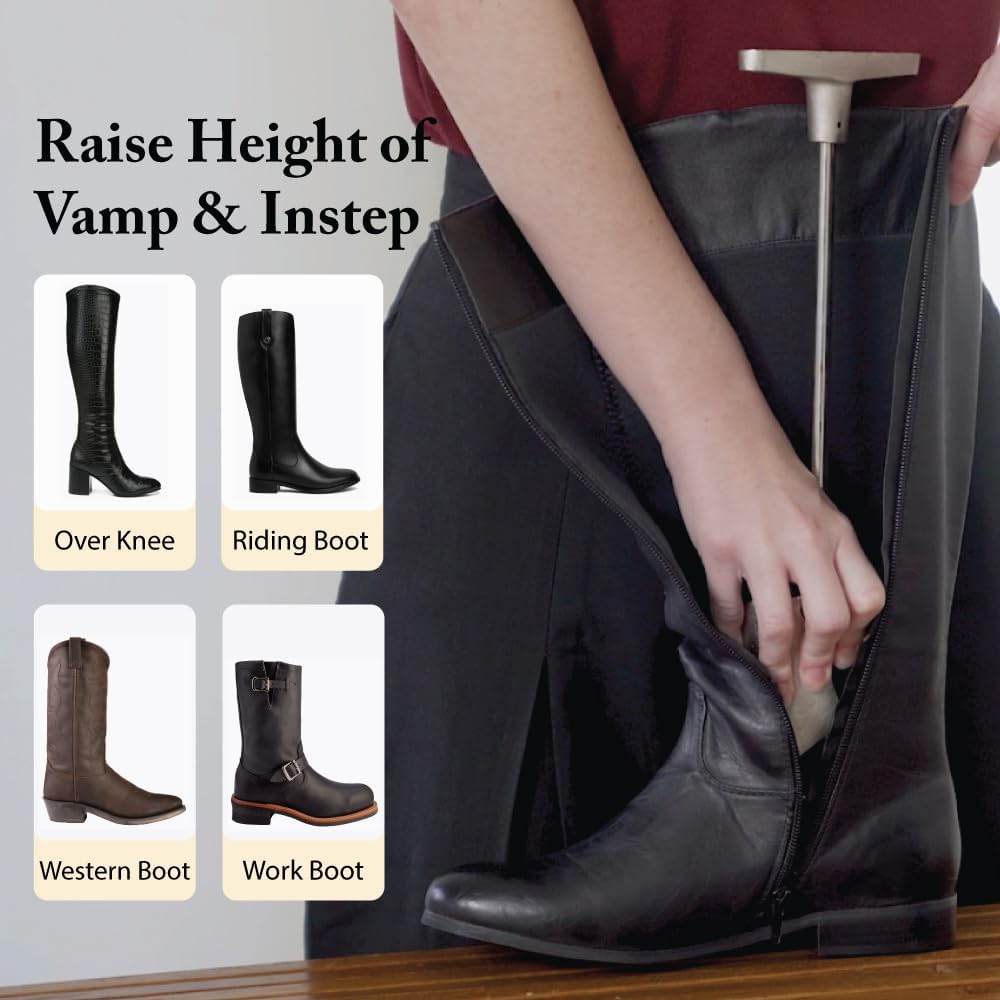 FootFitter Cast Aluminum Boot Instep and Vamp Stretcher for Western, Cowboy, Hiking, Work, and Riding Boots, Heavy Duty Shoe Expander - Image 2