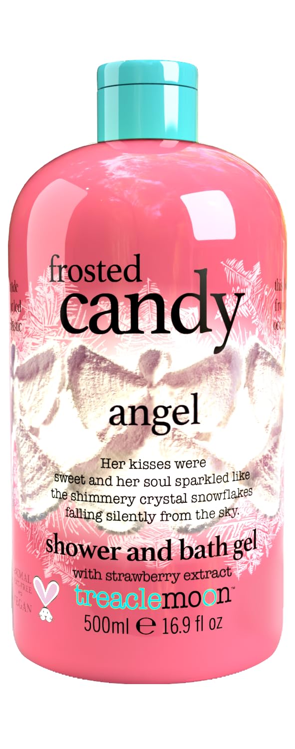 Treaclemoon Frosted Candy Angel Shower & Bath Gel 500ml with Natural Strawberry Extract | Paraben Free & Vegan Friendly Bo...