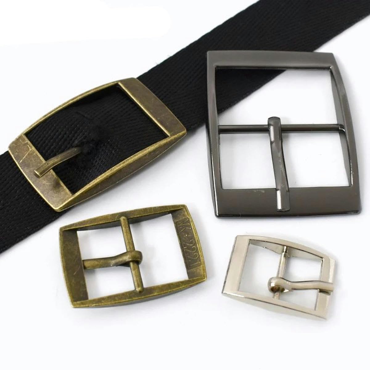 10/20/30 pezzi 15-30 mm fibbie per perni in metallo cintura fibbia regolabile fibbia borsa cinghia fettuccia collare cane gancio fai da te accessori hardware-30 mm-20 pezzi-GunBlack