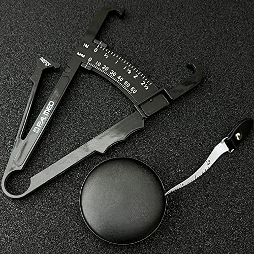 Kit Adipômetro Medidor De Gordura Corporal + Fita Trena Métrica Antropométrica Revestida Couro Com T