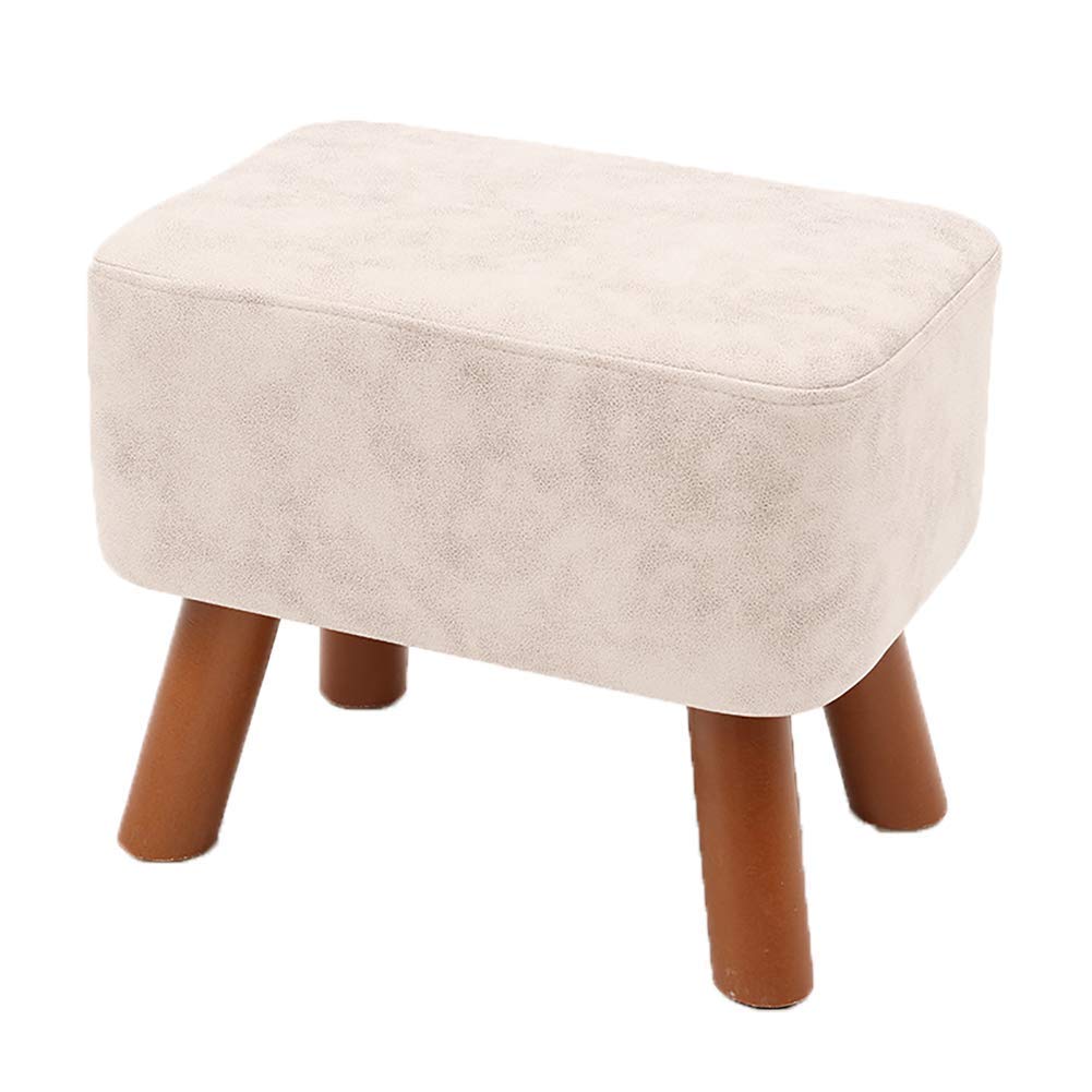 Tabouret ottoman avec pieds en bois pour votre coin maquillage et salon