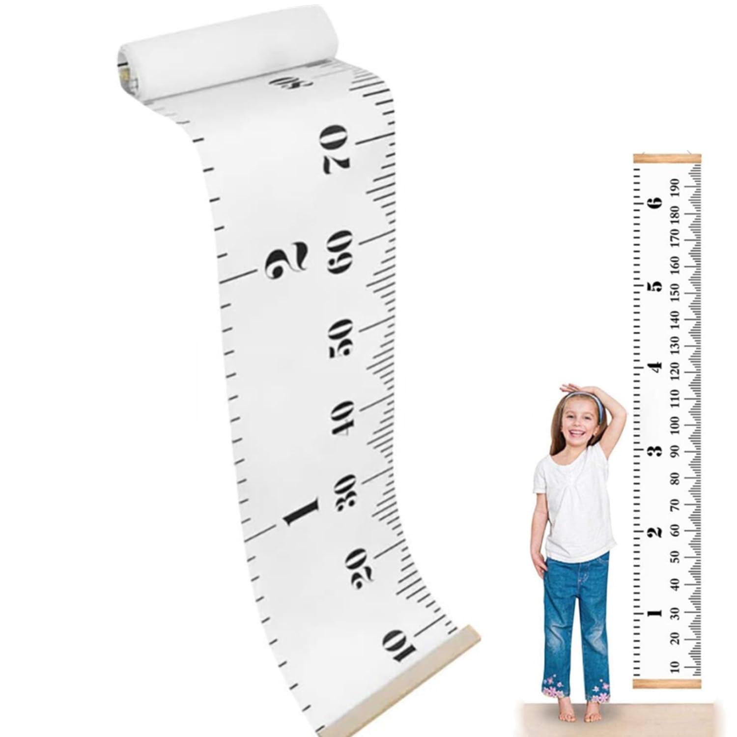 Toise de Hauteur pour Enfants,Tableau de la Croissance des Enfants Toise Murale Enfants Règle Hauteur Murale Toile Tableau Croissance Enfants Wall Hauteur Tableau Décoration pour Décoration de Chambre