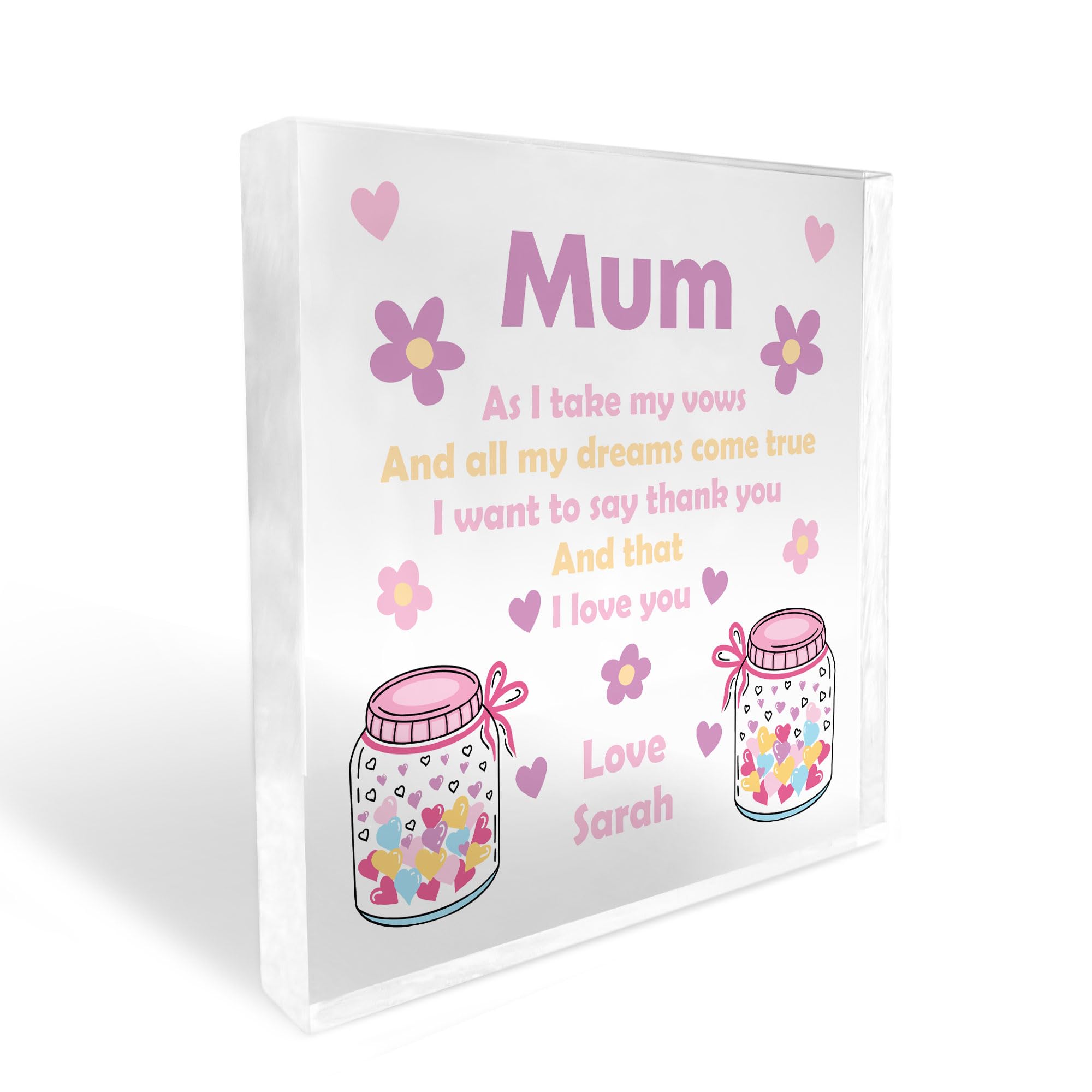 Red Ocean Personalised Gift For Mum On Wedding Day Gift For Mum Thank You Gift For Her Mum Gifts For Mother Of The Bride Gifts Mum Gift From Bride Keepsake