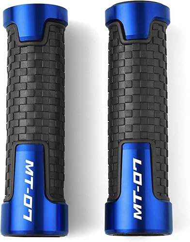 Miniatura 1 de Manillar de motocicleta de 7/8 pulgadas, 0.866 in, agarre de manillar de motocicleta CNC, empuñaduras de goma para manubrio de mano de goma,