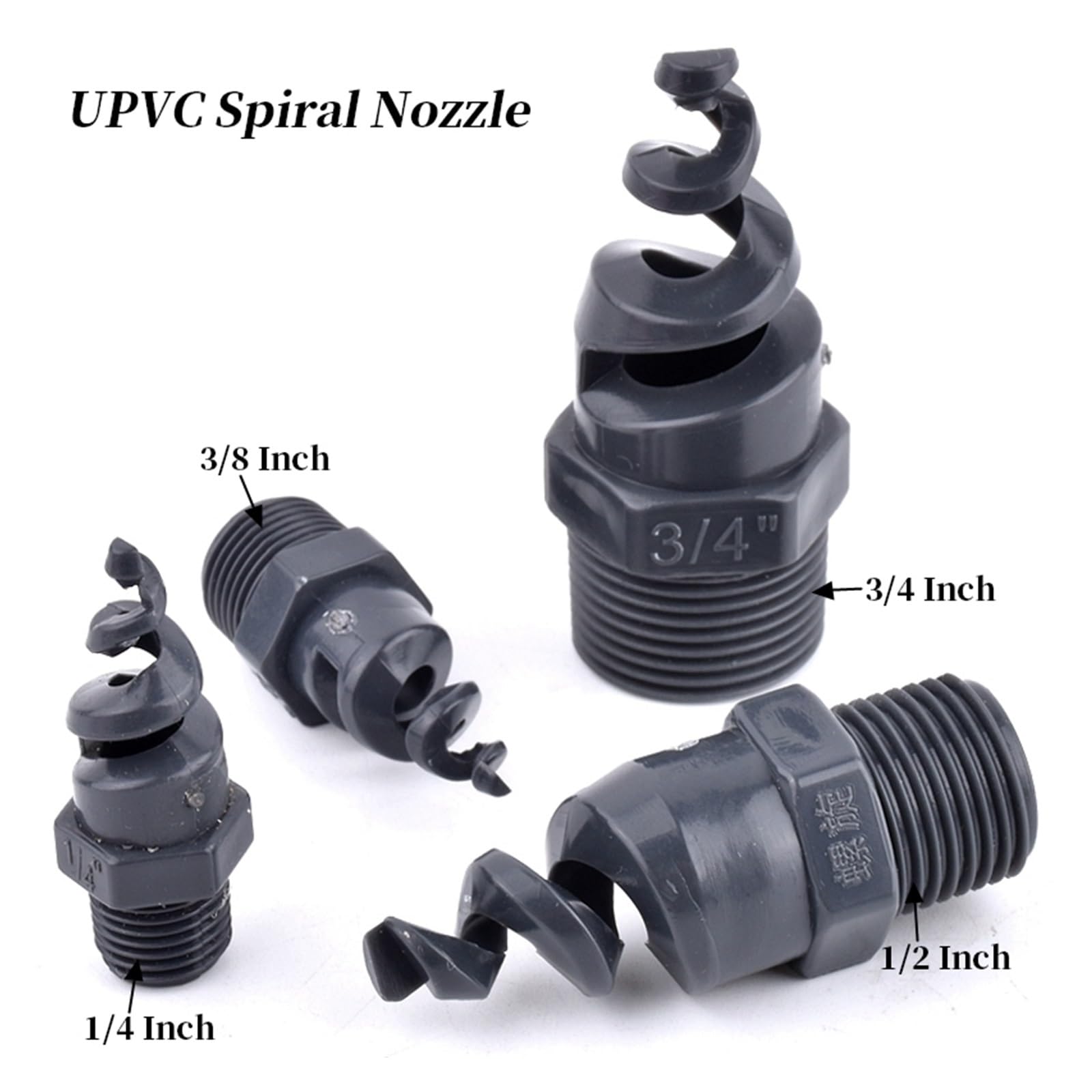 Dysza spiralna z PCV | Ciemnoszary do nawadniania ogrodu i użytku w akwariach(3/8 Inch)