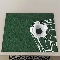 Jogo Americano de Futebol – Kits de 2 a 12 Unidades para Mesa Posta – Estampa Exclusiva e Impermeável para Refeições Especiais (Futebol 03,4 Peças)